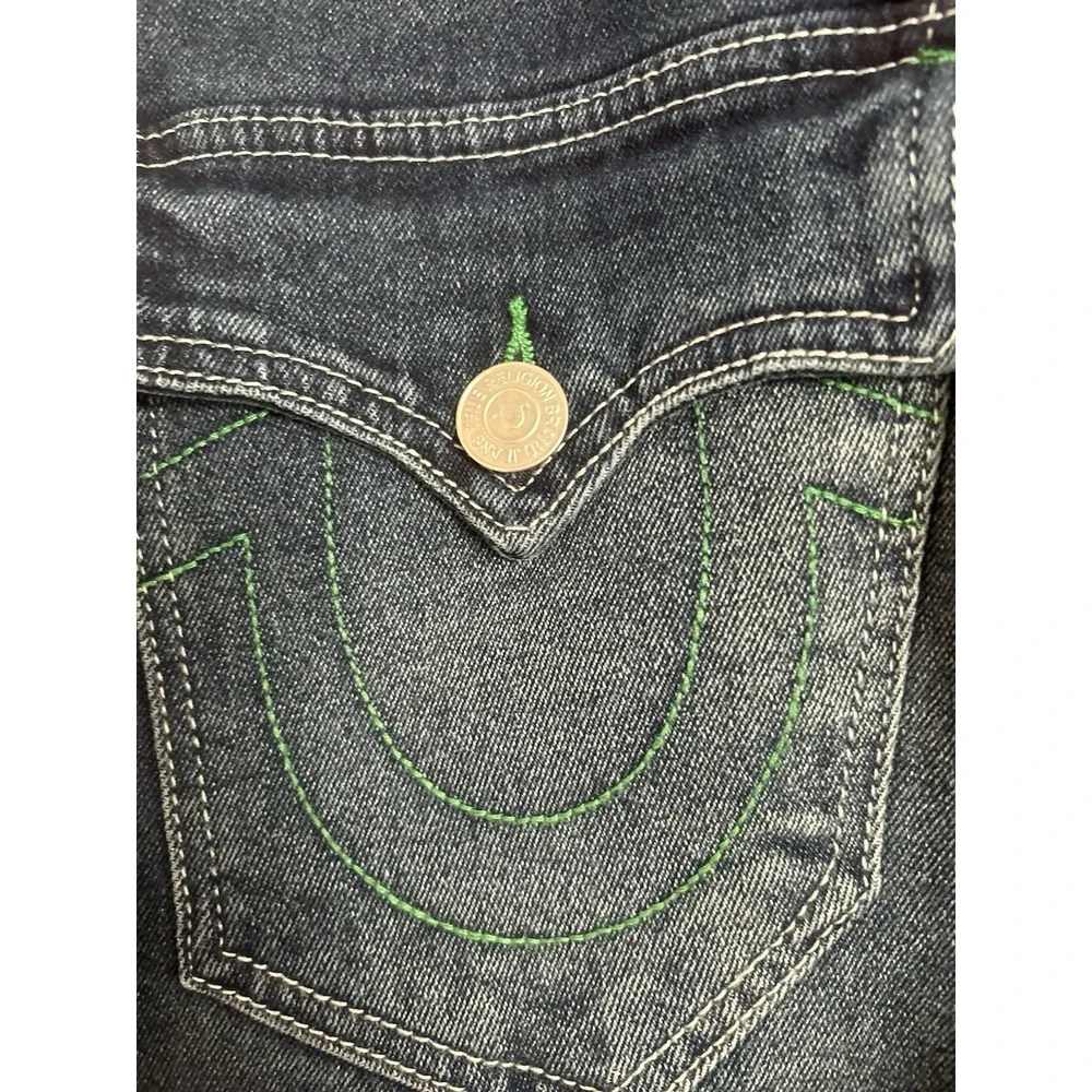 NWT True Religion Men's Ricky SN Flap Straight Dark Wash Size 30/34